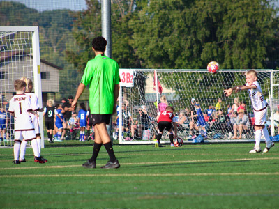 Harrison throwing in ball - RVSC Parkersburg Soccer